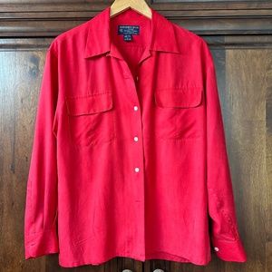 Vintage Abercrombie & Fitch Country Line Red Sueded Silk